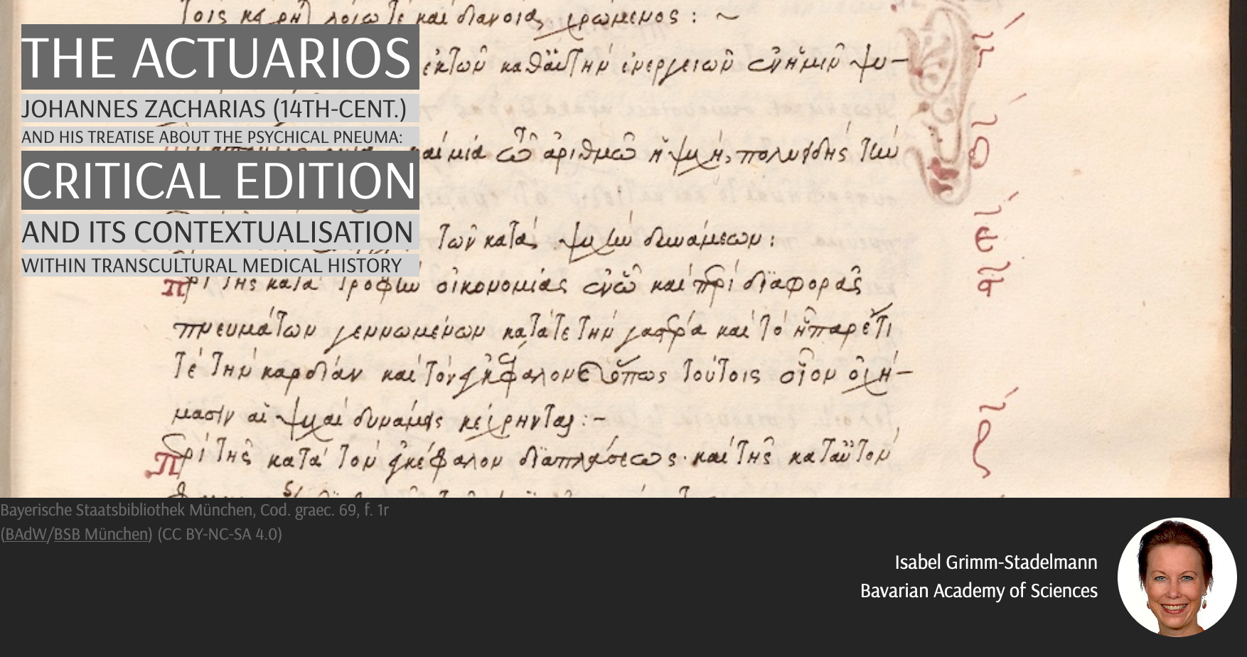 The Actuarios Johannes Zacharias (14th-Cent.) and His Treatise about the Psychical Pneuma: Critical Edition and its Contextualisation within Transcultural Medical History 